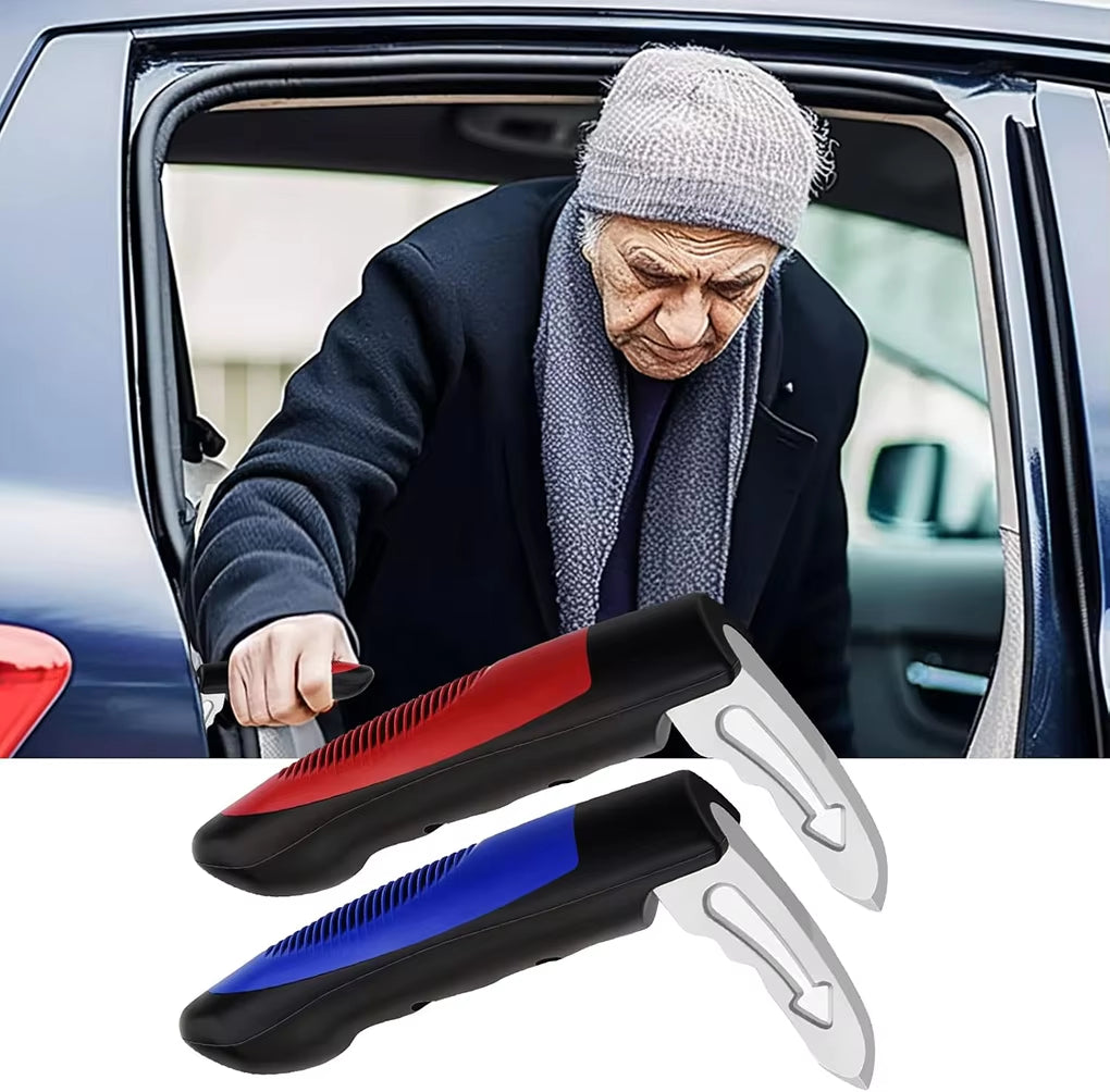 2Pcs Car Door Assist Handle 2 in 1 Multifunction Vehicle Support Handles Window Breaker Portable Automotive Car Handle Assist