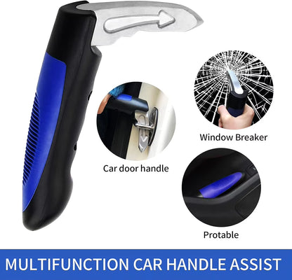 2Pcs Car Door Assist Handle 2 in 1 Multifunction Vehicle Support Handles Window Breaker Portable Automotive Car Handle Assist