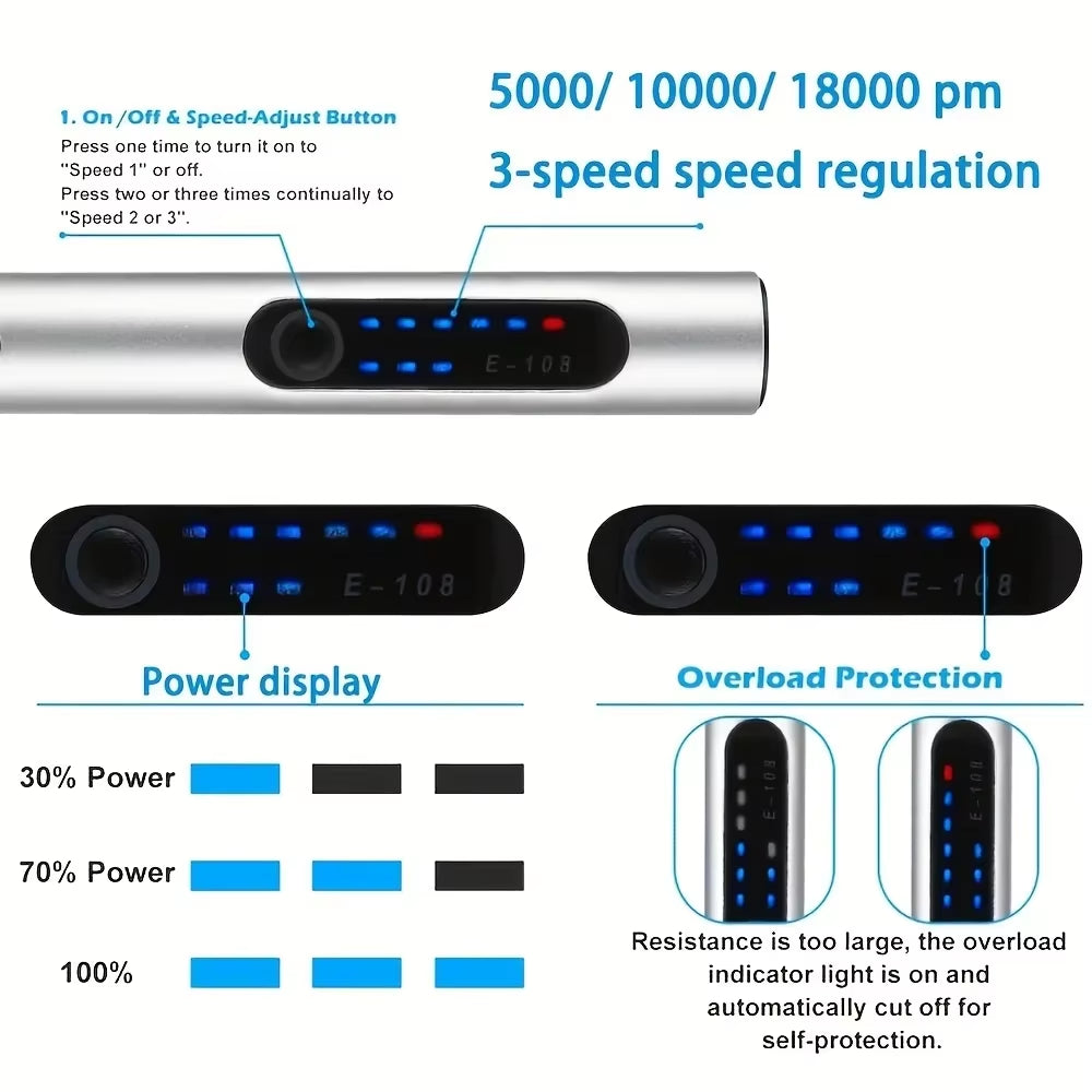 USB Cordless Rotary Tool Kit Woodworking Engraving Pen DIY for Jewelry Metal Glass Mini Wireless Drill